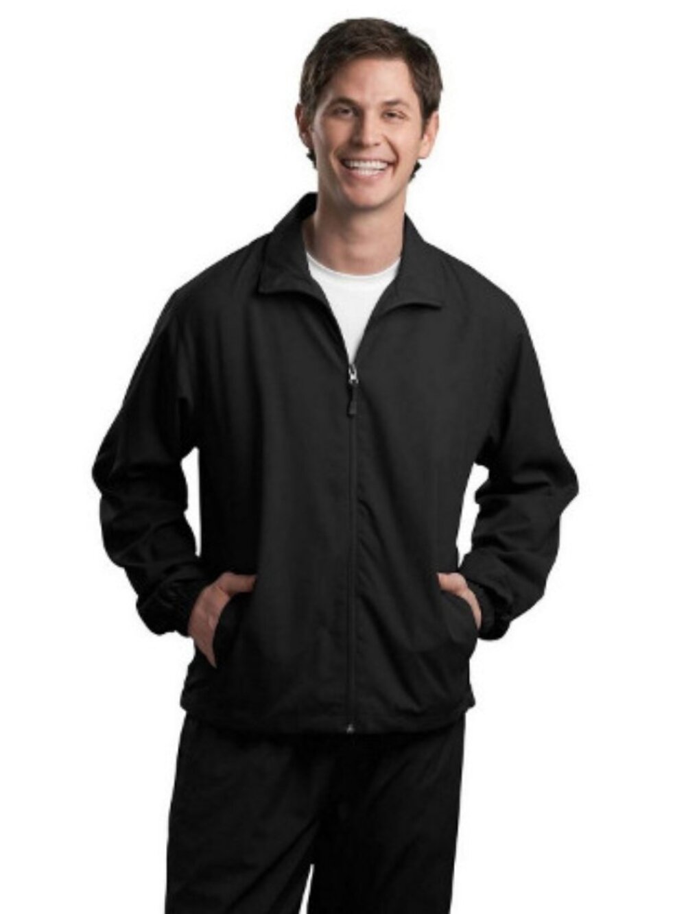 Sport-Tek Full-Zip Wind Jacket. JST70 - Black
